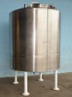 Used Tank, 1000 Gallon, Stainless Steel, Vertical. 66