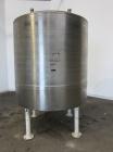 Used- Tank, 1000 Gallon, 304 Stainless Steel, Vertical. 66