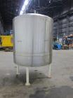 Used- Tank, 1000 Gallon, 304 Stainless Steel, Vertical. 66