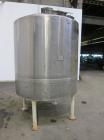 Used- Tank, 1000 Gallon, 304 Stainless Steel, Vertical. 66