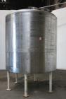 Used Tank, 2000 Gallon, 304 Stainless Steel, Vertical. 84