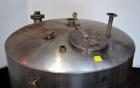 Used Tank, 2000 Gallon, 304 Stainless Steel Vertical. 84” Diameter x 80” straight side. Dished top, coned bottom. Off center top entering Lightnin air operated agitator, model XJAC-100. 1-1/2” Diamet...