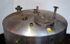 Used- Tank, 2000 Gallon, 304 Stainless Steel Vertical. 84” Diameter x 80” straight side. Dished top, coned bottom. Off cente...