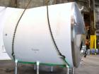 Used Storage Tank, 3000 Gallon, 304 Stainless Steel, Horizontal. 90