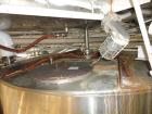 Used Perry Tank, 4700 Gallon, Stainless Steel, Vertical. 96” Diameter x 156” straight side. Slight dished top and bottom. 2” Center bottom outlet. Mounted on legs.