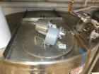 Used Perry Tank, 4275 Gallon, Stainless Steel, Vertical. 96” Diameter x 132” straight side. Slight dished top and bottom. 2” Center bottom outlet. Mounted on legs.