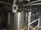 Used Perry Tank, 4275 Gallon, Stainless Steel, Vertical. 96” Diameter x 132” straight side. Slight dished top and bottom. 2” Center bottom outlet. Mounted on legs.