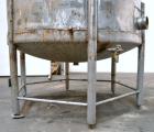Used Tank, 1900 Gallon, 316 Stainless Steel, Vertical. Approximate 76” diameter x 92” straight side, dished top and bottom. Fixed stainless steel agitator mount with a UET agitator, model XCEL-6, out...