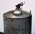 Used Tank, 1900 Gallon, 316 Stainless Steel, Vertical. Approximate 76” diameter x 92” straight side, dished top and bottom. Fixed stainless steel agitator mount with a UET agitator, model XCEL-6, out...