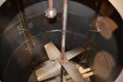 Used Tank, 1900 Gallon, 316 Stainless Steel, Vertical. Approximate 76” diameter x 92” straight side, dished top and bottom. Fixed stainless steel agitator mount with a UET agitator, model XCEL-6, out...