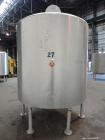 Used Tank, 2000 Gallon, 304 Stainless Steel, Vertical. 84