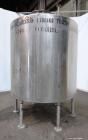 Used- Tank, 2000 Gallon, 304 Stainless Steel, Vertical. 84