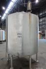 Used- Tank, 2000 Gallon, 304 Stainless Steel, Vertical. 84