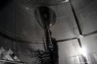 Used Vinquip Jacketed Beverage Tank,  2284 Gallon, 304 Stainless Steel, Vertical. Approximately 83” diameter x 97-1/2” straight side, off center coned top, sloped bottom.  (1) 24” Wide bottom sidewal...