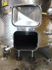 Used Vinquip Jacketed Beverage Tank,  2284 Gallon, 304 Stainless Steel, Vertical. Approximately 83” diameter x 97-1/2” straight side, off center coned top, sloped bottom.  (1) 24” Wide bottom sidewal...