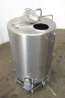 Used- Tank, 1000 Gallon, 304 Stainless Steel, Vertical. 60” Diameter x 82” straight side, flat welded top, sloped bottom. Si...