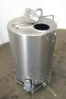 Used Tank, 1000 Gallon, 304 Stainless Steel, Vertical. 60” Diameter x 82” straight side, flat welded top, sloped bottom. Side Bottom entering agitator with a 3 blade prop, driven by a 3hp, 3/60/230/4...