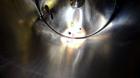 Used Tank, 1000 Gallon, 304 Stainless Steel, Vertical. 60” Diameter x 82” straight side, flat welded top, sloped bottom. Side Bottom entering agitator with a 3 blade prop, driven by a 3hp, 3/60/230/4...