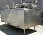 Used 3 Compartment Tank, 1,500 total gallons, 304 stainless steel, horizontal. Each compartment has an approximate 500 gallon capacity. Compartments are 76