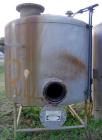 Used- Tank, 1,500 Gallon, stainless steel, vertical. 84