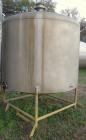 Used Tank, 1,500 Gallon, stainless steel, vertical. 84