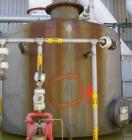 Used- Tank, 1,500 Gallon, stainless steel, vertical. 84