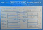 Used Mueller Pressure Tank, 2000 Gallon, Model F, 316L Stainless Steel, Vertical. 72