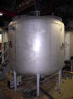 Used Mueller tank, 2200 gallon, stainless steel, vertical. Approximately 96
