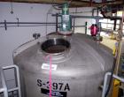 Used Mueller tank, 2200 gallon, stainless steel, vertical. Approximately 96