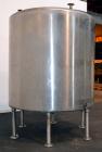 Used Perma-San Tank, 2000 Gallon, Model CVC, 316 Stainless Steel Vertical. 84” Diameter x 80” straight side. Dished top, coned bottom. Off center top entering Lightnin air operated agitator, model XJ...