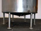 Used Perma-San Tank, 2000 Gallon, Model CVC, 316 Stainless Steel Vertical. 84” Diameter x 80” straight side. Dished top, coned bottom. Openings top 2”, 4”, 18” man way with cover, side 2”. 3” Center ...
