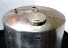 Used Perma-San Tank, 2000 Gallon, Model CVC, 316 Stainless Steel Vertical. 84” Diameter x 80” straight side. Dished top, coned bottom. Openings top 2”, 4”, 18” man way with cover, side 2”. 3” Center ...
