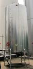 Used Perma-San Tank, 3000 Gallon, Model CVC, Stainless Steel, Vertical. Approximate 80” diameter x 142” straight side. Flat top, dished bottom. Top man way, 2-1/2” threaded center bottom outlet. Moun...