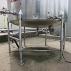 Used Perma-San Tank, 3000 Gallon, Model CVC, Stainless Steel, Vertical. Approximate 80” diameter x 142” straight side. Flat top, dished bottom. Top man way, 2-1/2” threaded center bottom outlet. Moun...