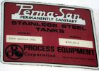 Used Perma-San Tank, 3000 Gallon, Model CVC, Stainless Steel, Vertical. Approximate 80” diameter x 142” straight side. Flat top, dished bottom. Top man way, 2-1/2” threaded center bottom outlet. Moun...