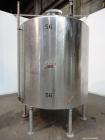 Used Perma-San Tank, 2000 Gallon, Model CVC, 304 Stainless Steel, Vertical. 84