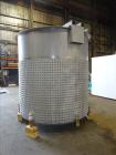 Used Perma-San Jacketed Mix Tank, 2,500 Gallon, 304 Stainless Steel, Vertical.