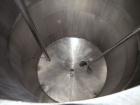 Used- Perry Products Tank, 2000 Gallon, 304 stainless steel, vertical. 76