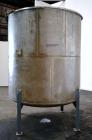 Used Pfaudler Permutit Canada Tank, 1000 Imperial Gallons (1200 US Gallons), 304 Stainless Steel, Vertical. 68’’ Diameter x 70’’ straight side. Flat open top with a 1 piece 1/4 hinged cover, dished b...