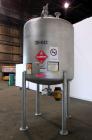 Used Precision Stainless Pressure Tank, 1000 Gallon, 304L Stainless Steel, Vertical. 66