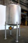 Used Precision Stainless Pressure Tank, 1000 Gallon, 304L Stainless Steel, Vertical. 66