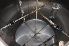 Used Precision Stainless Mixing Tank, 1,500 Gallon, 316 Stainless Steel, Vertical. Approximate 74