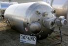 Used- Reimelt Pressure Tank, 1981 Gallon (7500 Liter), 304 Stainless Steel, Vertical. 72