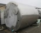 Used-Sani Tank Stainless Steel Mixing Tank, 4,000 Gallons.  Side agitated, stainless steel, side and top manways.  Slope bot...