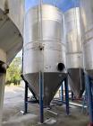Used Santa Rosa 4,650 Gallon (150 BBL) Stainless Steel Jacketed Fermenter Tank – Vertical Cone Bottom Fermentation Vessel