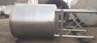 Used- 1,100 Gallon Scott Turbon Stainless Steel Tank. Open top with dish bottom. 5'6