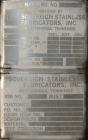 Used Sovereign Stainless Fabricators Pressure Tank, 3500 gallon, 316 stainless steel, vertical. Approximate 84