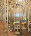 Used-St. Regis Aprox. 1,000 Gal. Single Wall Tank, Serial # 11407, Dome Top/Cone Bottom, Mounted on Stainless Steel Legs & L...