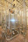 Used-St. Regis Aprox. 1,000 Gal. Single Wall Tank, Serial # 11407, Dome Top/Cone Bottom, Mounted on Stainless Steel Legs & L...