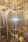 Used St. Regis Aprox. 1,000 Gal. Single Wall Tank, Serial # 11407, Dome Top/Cone Bottom, Mounted on Stainless Steel Legs & Load Cells, with Fairbanks Digitial Read Out, with Top Mounted Agitation Mot...